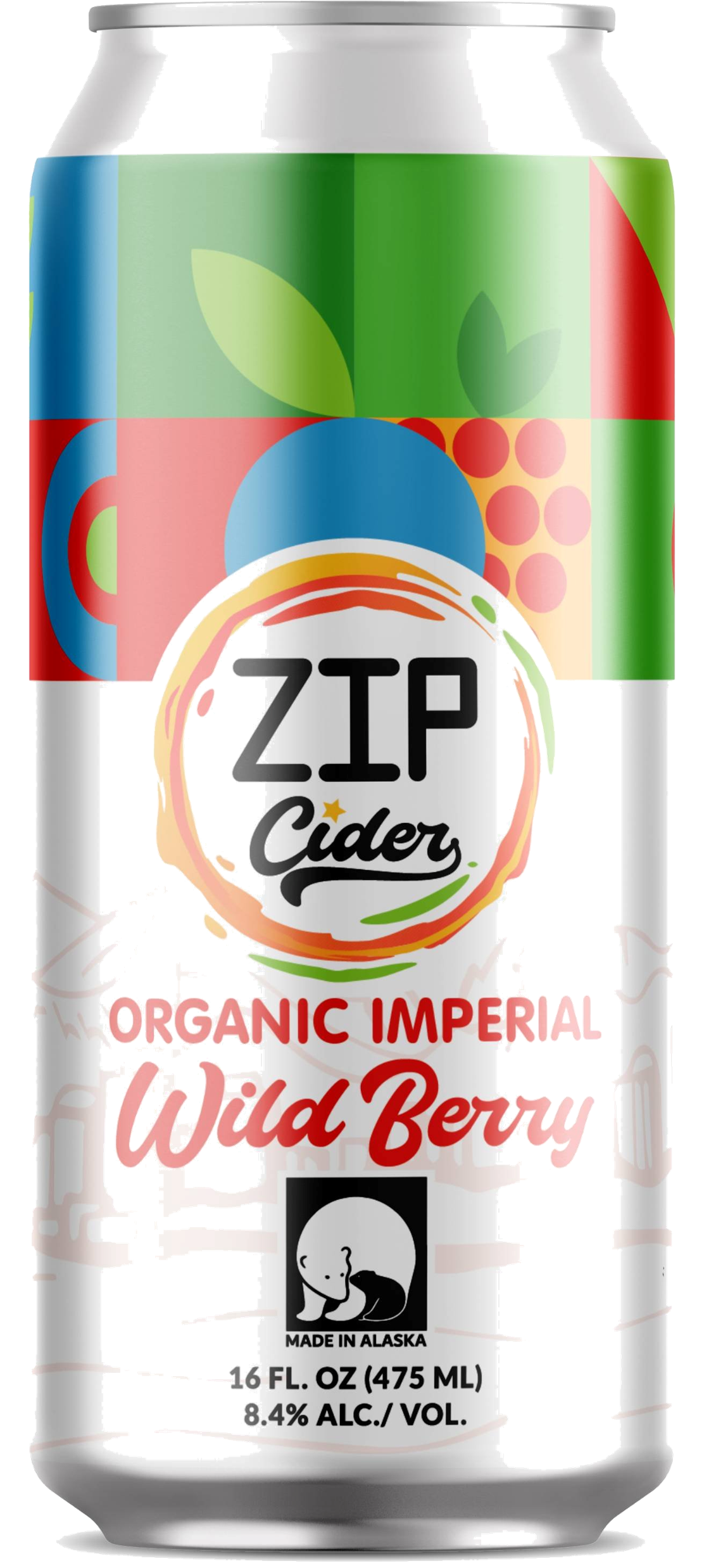 Zip Cider Organic Imperial Wild Berry — 16 oz can