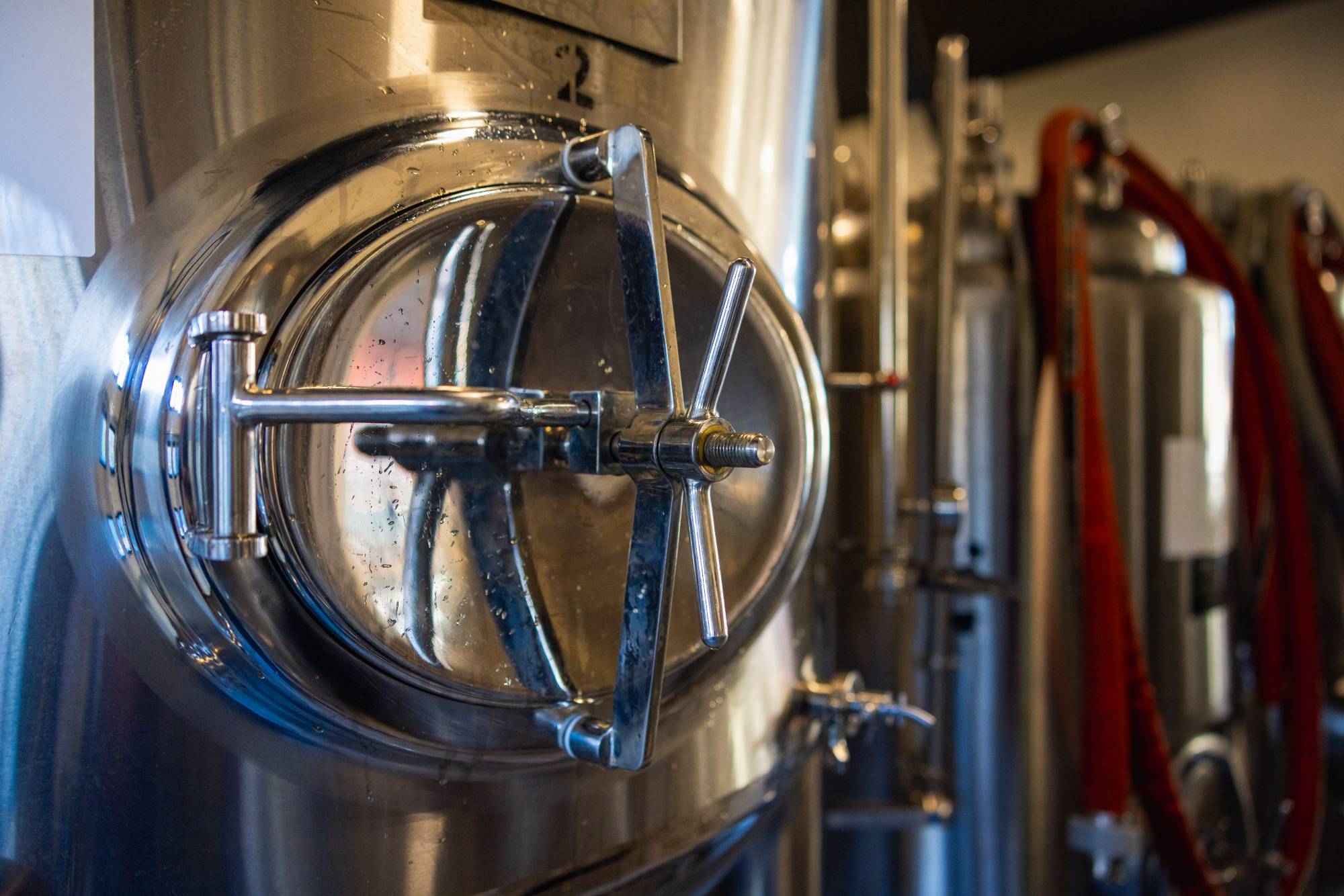 Brewing tanks at Zip Cider